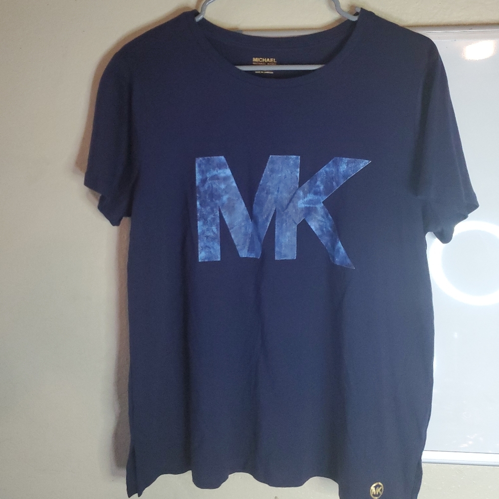 Michael Kors Womens T-shirt True NAVY/WH Size M